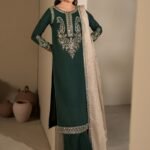 Emerald Raw Silk Long Kurta 3-Piece (2621B)