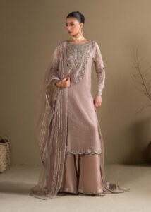 Lilac Raw Silk Medium Length Kurta 3-Piece (2620A)