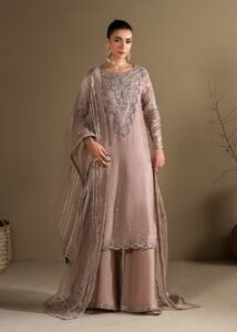Lilac Raw Silk Medium Length Kurta 3-Piece (2620A)