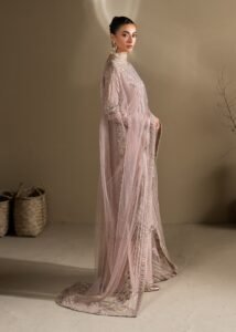 Lilac Raw Silk Medium Length Kurta 3-Piece (2620A)