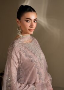 Lilac Raw Silk Medium Length Kurta 3-Piece (2620A)