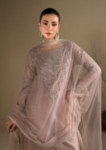 Lilac Raw Silk Medium Length Kurta 3-Piece (2620A)