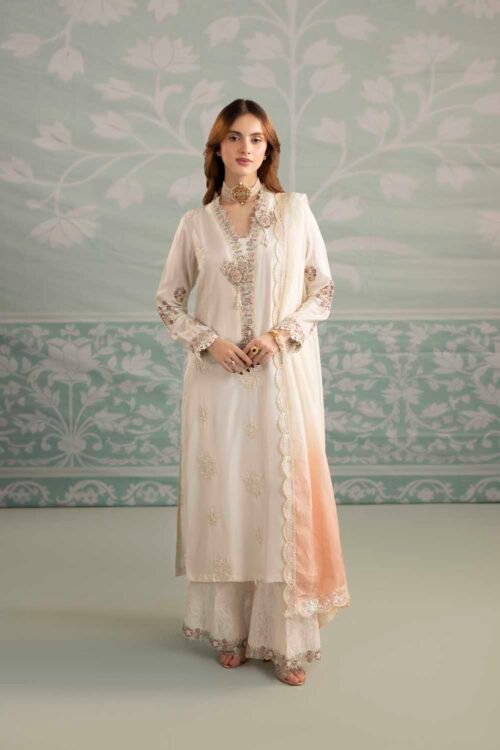 Pearl Raw Silk 3-Piece (ZR-2559)