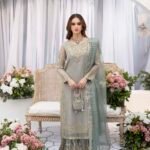 Ice-blue Zardozi 3-Piece (ZR-2571)