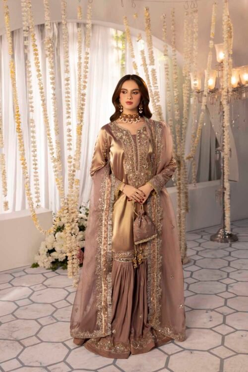 T-pink Zardozi 3-Piece (ZR-2570)