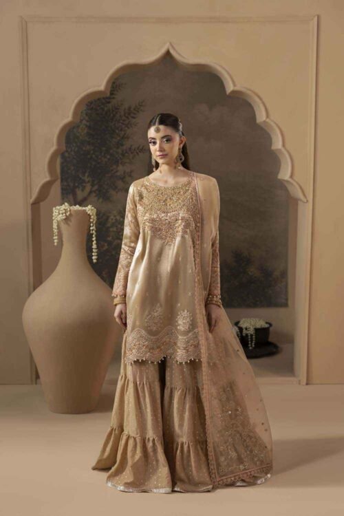 Rose Gold Zardozi 3-Piece (ZR-2645)