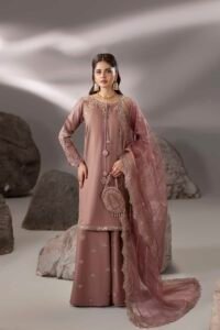 T-pink Zardozi 3-Piece (ZR-2636)