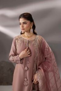 T-pink Zardozi 3-Piece (ZR-2636)