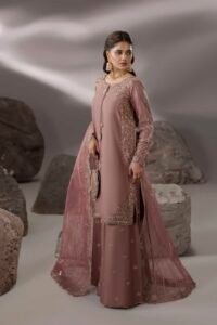 T-pink Zardozi 3-Piece (ZR-2636)