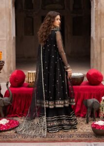 Black Organza A-line Maxi 3-Piece (2579B)