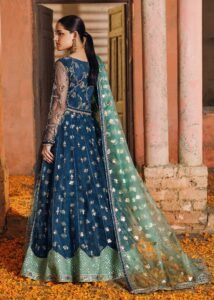 Teal Net A-line Maxi 3-Piece (2506A)
