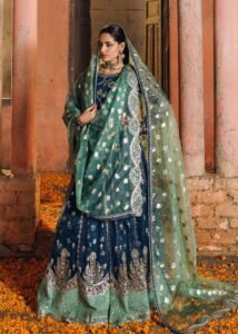 Teal Net A-line Maxi 3-Piece (2506A)