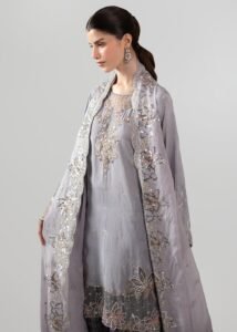 Lavender Raw Silk Medium Length Shirt 3-Piece (2657B)