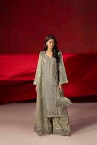 Olive Green Zardozi 3-Piece (ZR-2651)