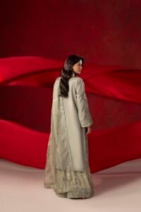 Olive Green Zardozi 3-Piece (ZR-2651)
