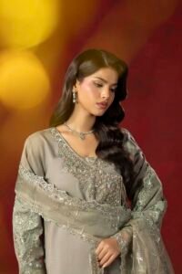 Olive Green Zardozi 3-Piece (ZR-2651)