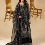 Black Organza Lehenga 3-Piece (2558B)