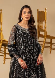 Black Organza Lehenga 3-Piece (2558B) - Image 14
