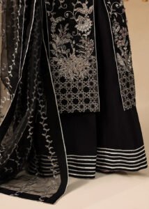 Black Organza Lehenga 3-Piece (2558B) - Image 15