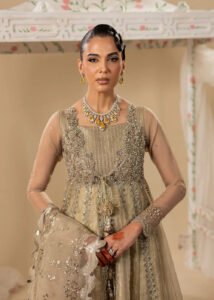 Gold Organza Flared Maxi 3-Piece (2575B) - Image 3