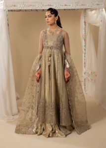 Gold Organza Flared Maxi 3-Piece (2575B) - Image 10