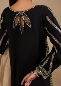Black Raw Silk 3-Piece (2465G)