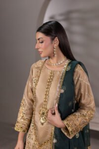 Regal Noor Zari Net Sharara 3-Piece (ZN-1306-B) - Image 3