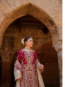 Deep Red Embroidered 3-Piece (HA-01) - Image 3