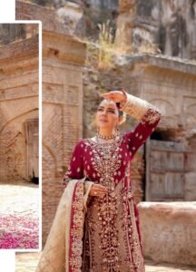 Deep Red Embroidered 3-Piece (HA-01) - Image 4