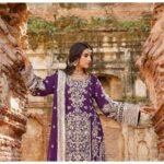 Aubergine Embroidered 3-Piece (HA-02)