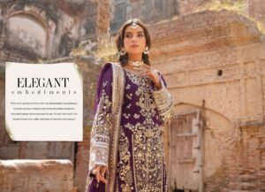 Aubergine Embroidered 3-Piece (HA-02) - Image 2