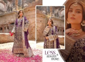 Aubergine Embroidered 3-Piece (HA-02) - Image 4