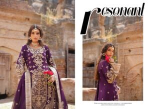 Aubergine Embroidered 3-Piece (HA-02) - Image 5