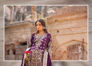 Aubergine Embroidered 3-Piece (HA-02) - Image 6