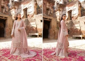 Blush Pink Embroidered 3-Piece (HA-04) - Image 4