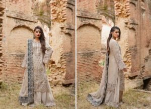 Ivory Embroidered 3-Piece (HA-08)